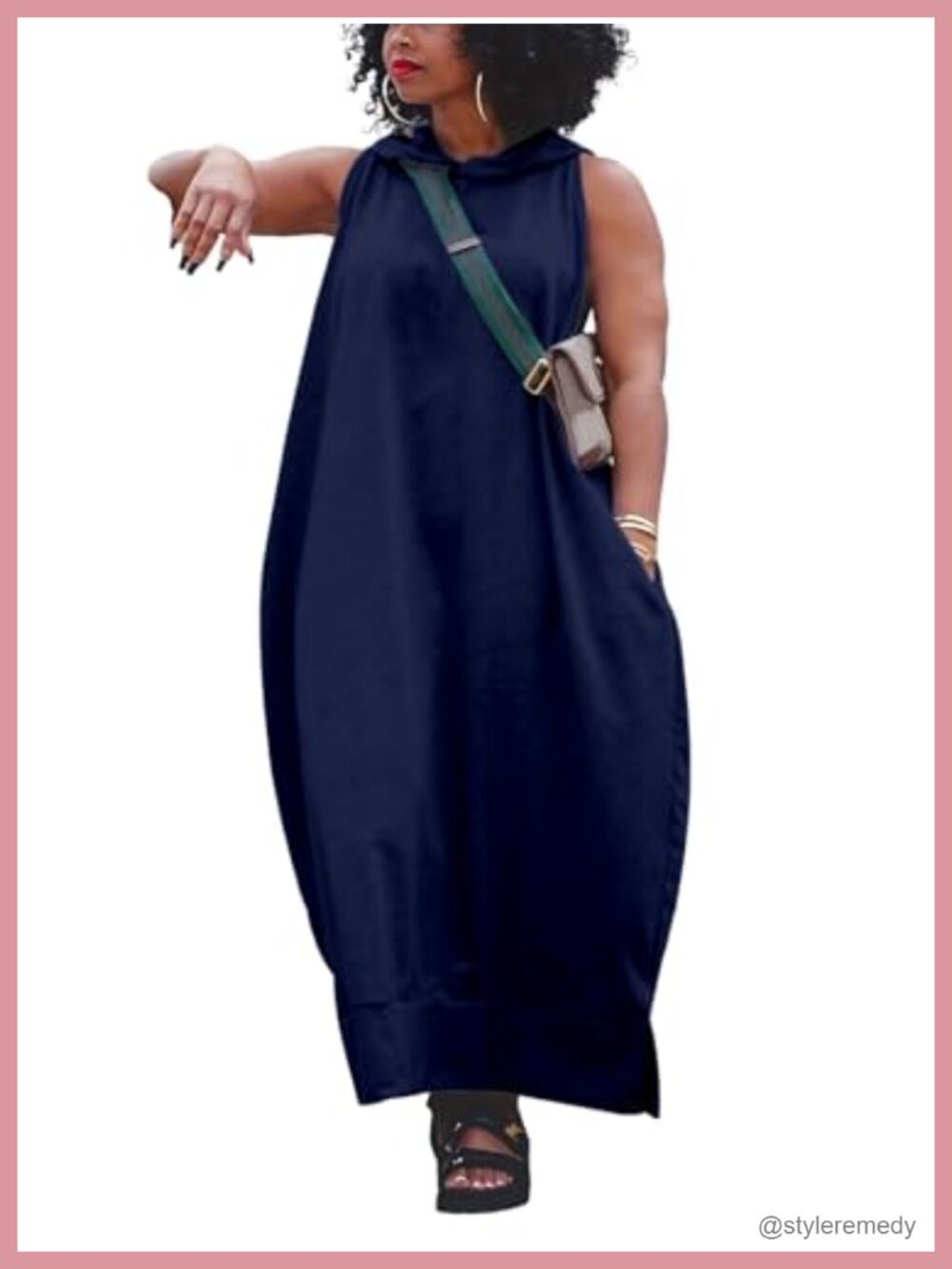 Oversize T-Shirt Dress Sleeveless Maxi with Pockets Casual Summer Flow